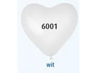 Helium hart ballonnen wit