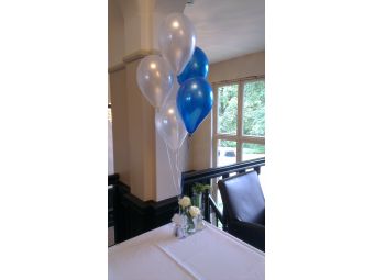 Helium ballon decoratie 5st met gewichtje