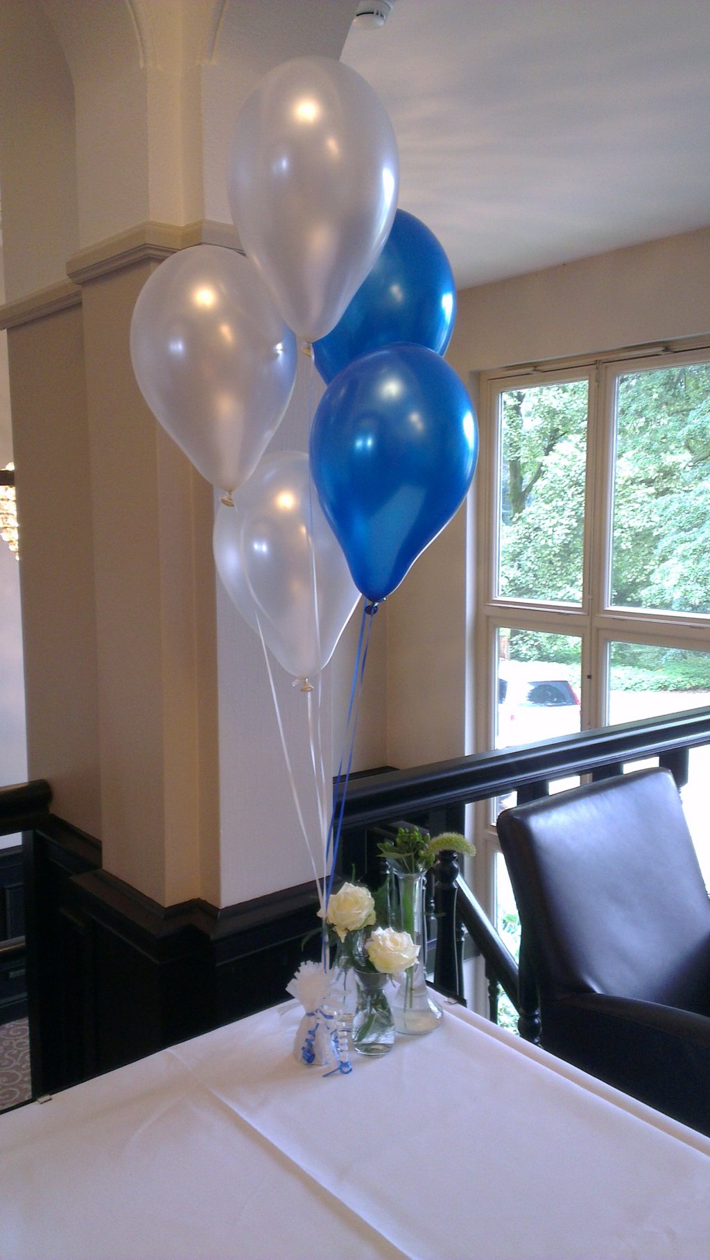 Helium ballon decoratie 5st met gewichtje foto