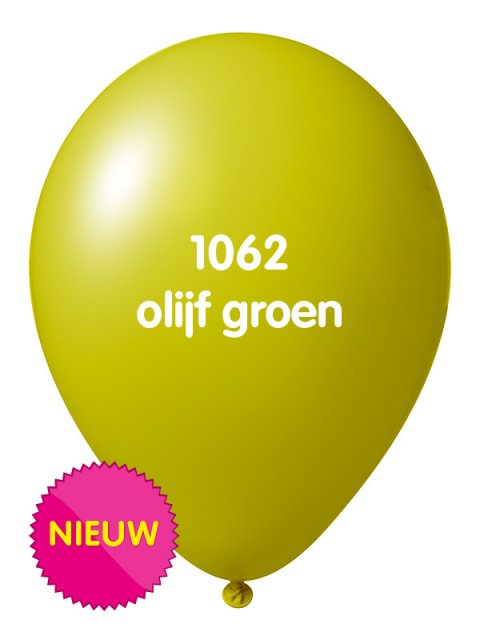 Onbedrukte ballonnen 10 st Olijf groen foto