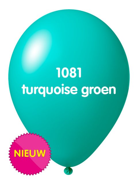 Onbedrukte ballonnen 10 st Turquoise Groen foto