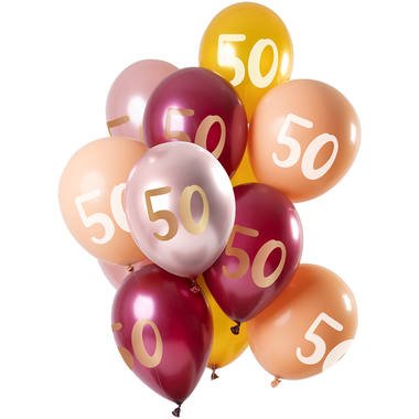 ballonnen 50 jaar roze goud foto