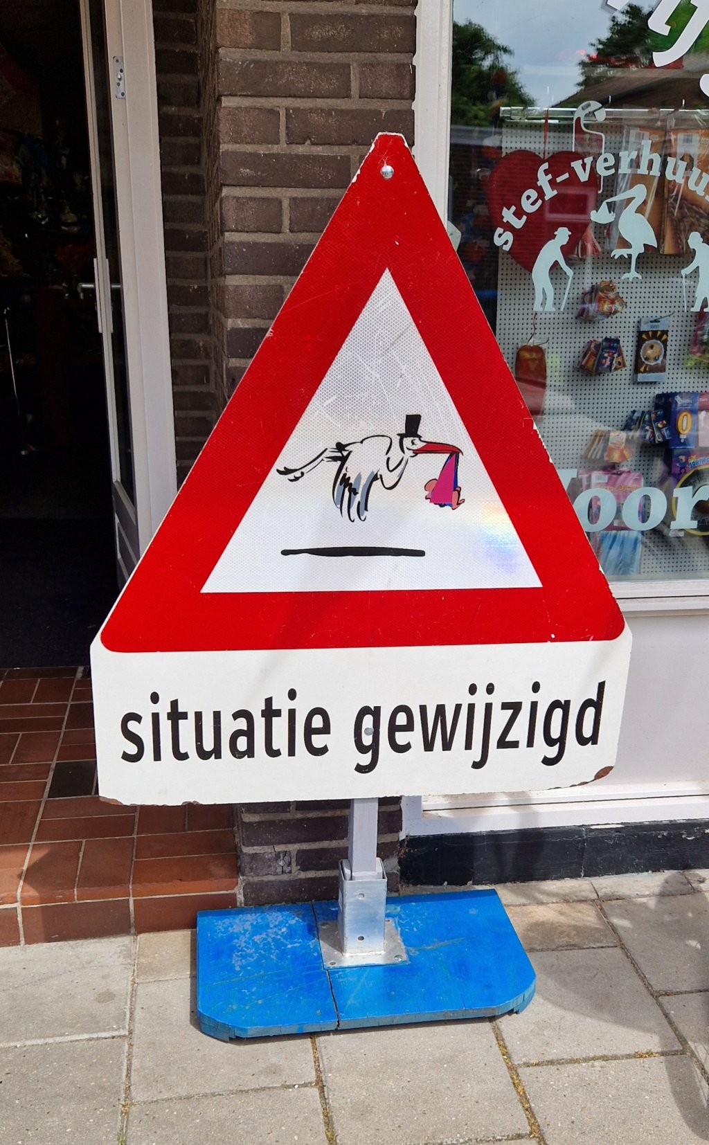 Verkeersbord Situatie gewijzigd foto