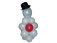Ballon sneeuwpop met hoed
